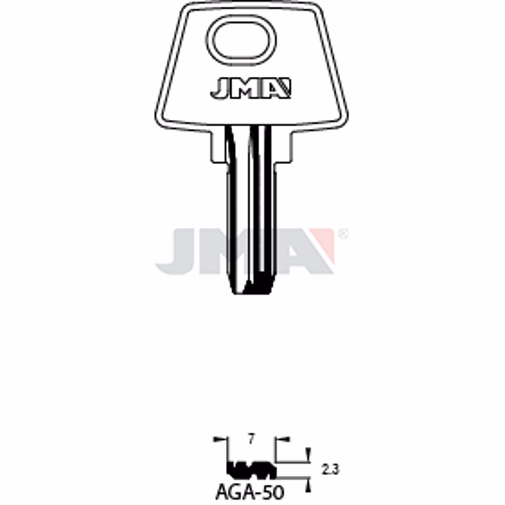 LLAVE JMA LATON SEGURIDAD (AGA-50)