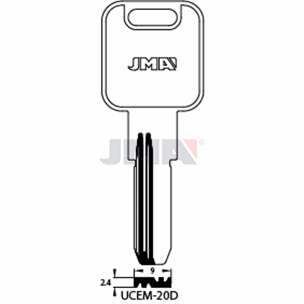 LLAVE JMA LATON SEGURIDAD (UCEM-20D)