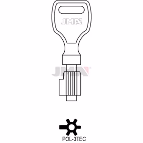 LLAVE JMA LATON SEGURIDAD (POL-3TEC)