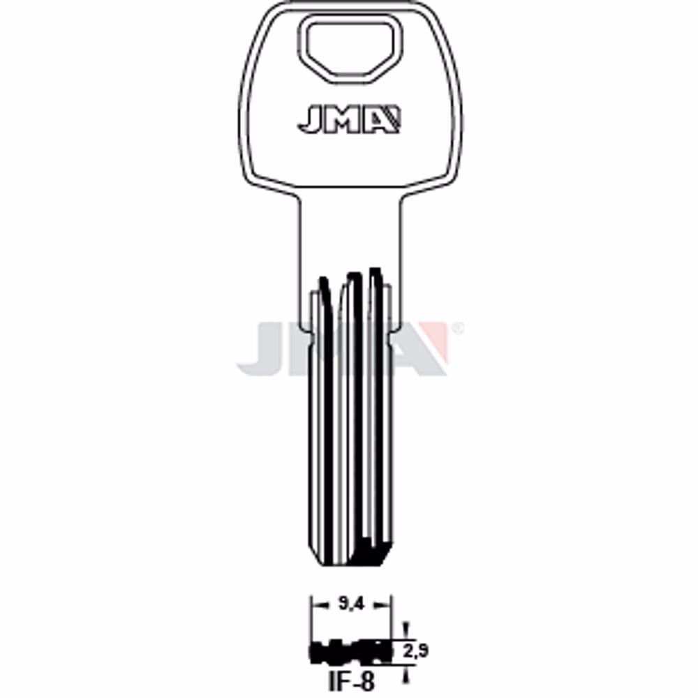 LLAVE JMA LATON SEGURIDAD (IF-8)