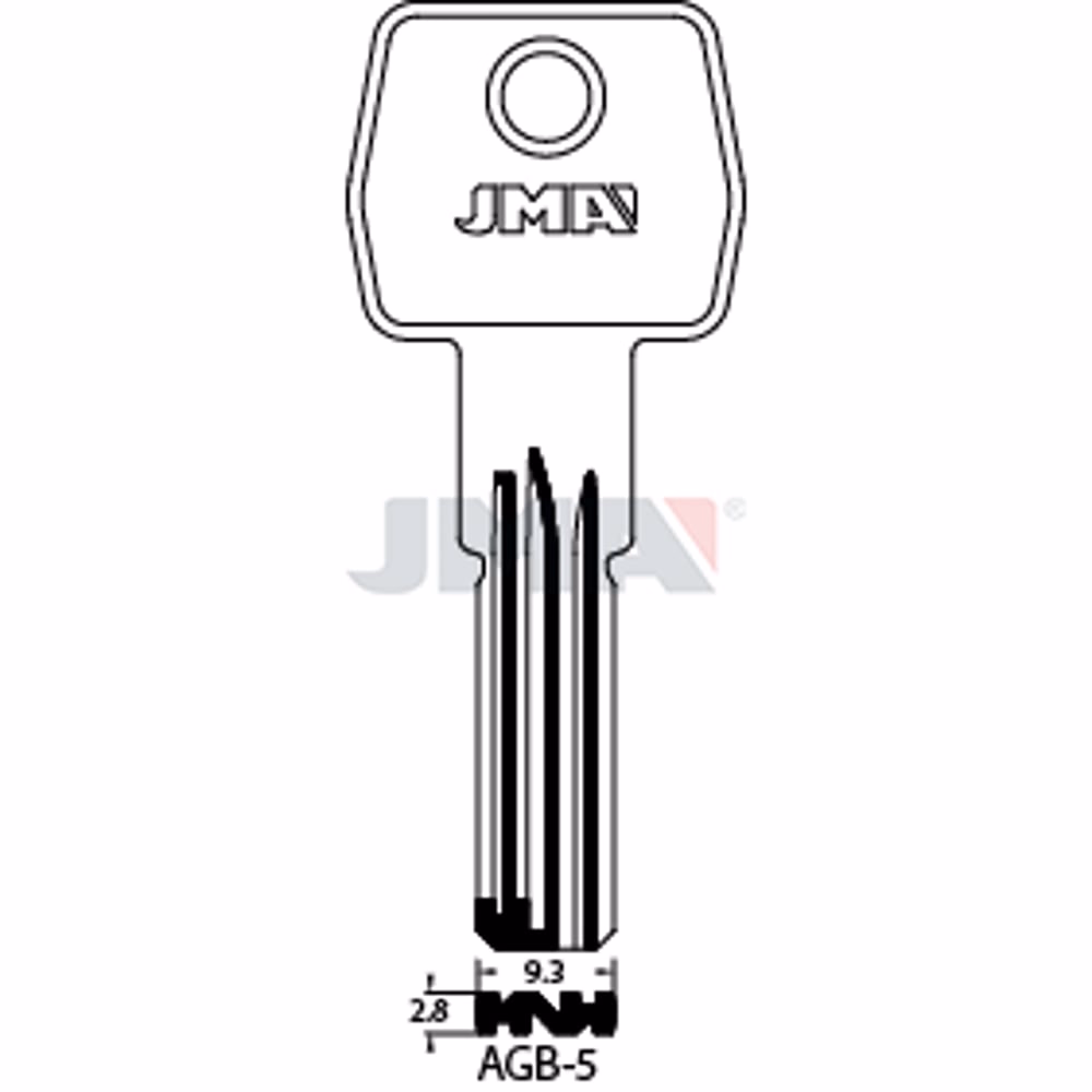 LLAVE JMA LATON SEGURIDAD (AGB-5)