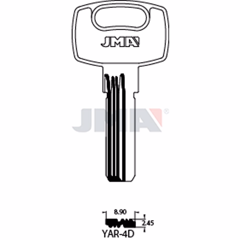 LLAVE JMA LATON SEGURIDAD (YAR-4D)