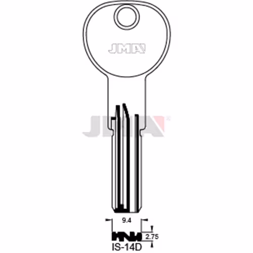 LLAVE JMA LATON SEGURIDAD (IS-14D)