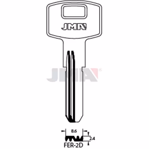 LLAVE JMA LATON SEGURIDAD (FER-2D)