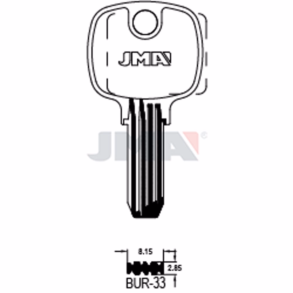 LLAVE JMA LATON SEGURIDAD (BUR-33)