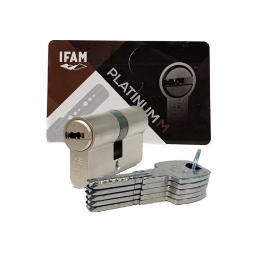Security Cylinder PLATINUM M, Single-Clutch, Cam 15mm 30x35 Nickel