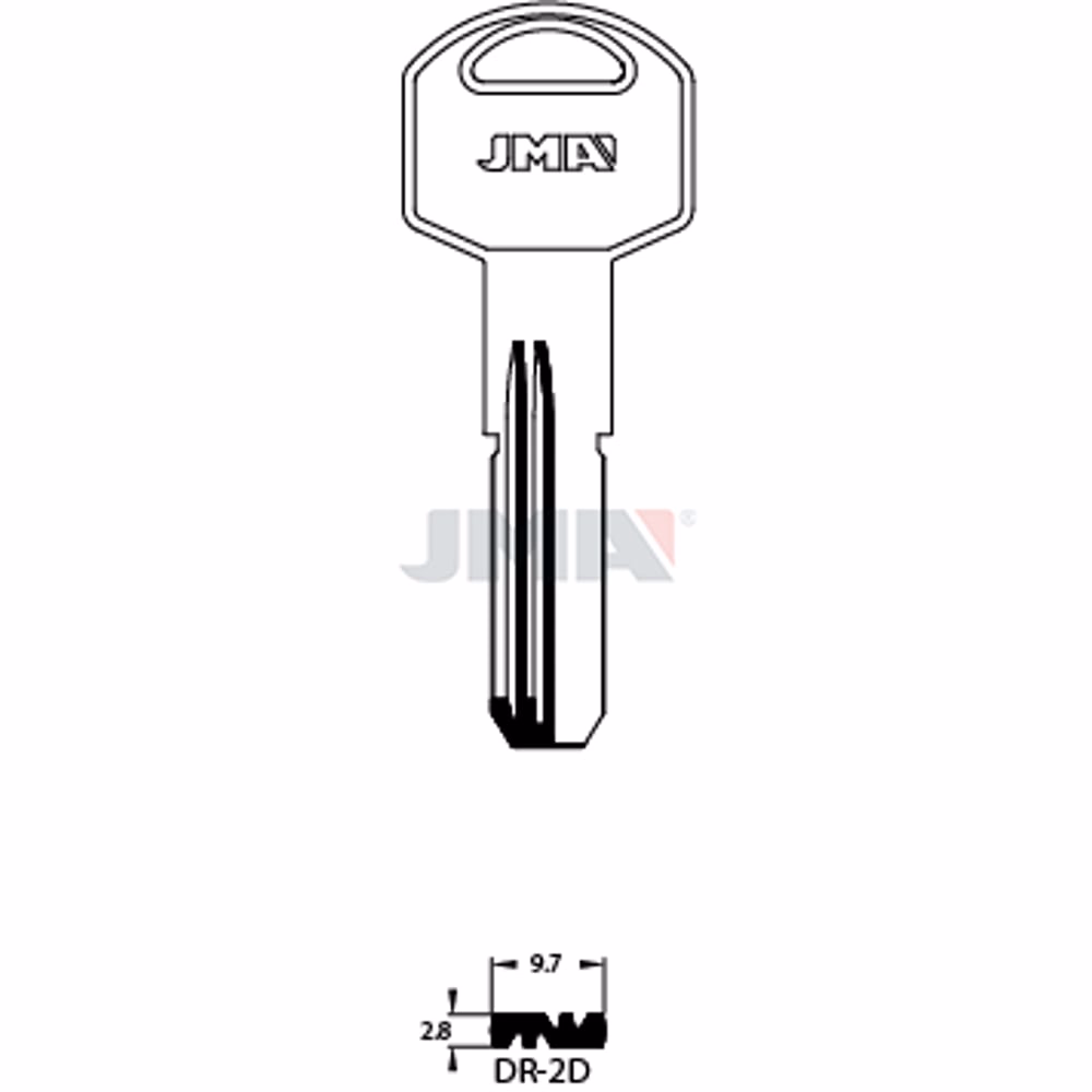 LLAVE JMA LATON SEGURIDAD (DR-2D)