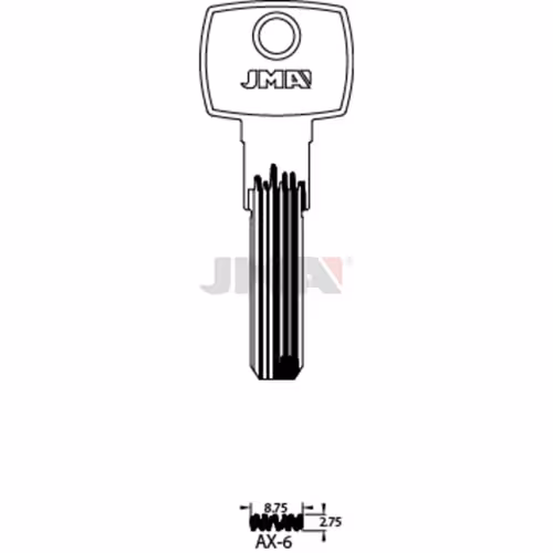 LLAVE JMA LATON SEGURIDAD (AX-6)