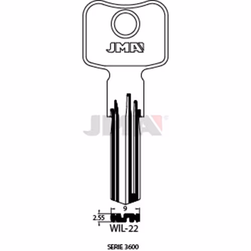 LLAVE JMA LATON SEGURIDAD (WIL-22)