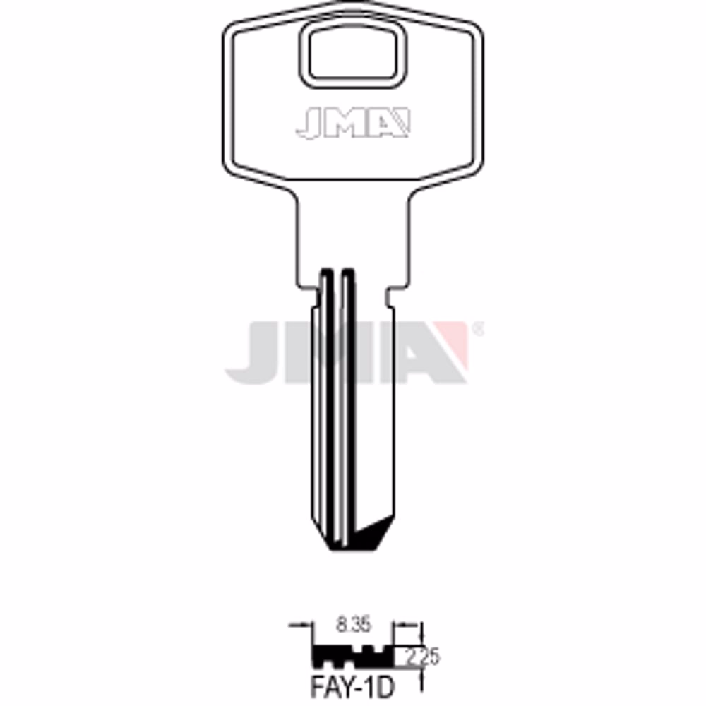 LLAVE JMA LATON SEGURIDAD (FAY-1D)