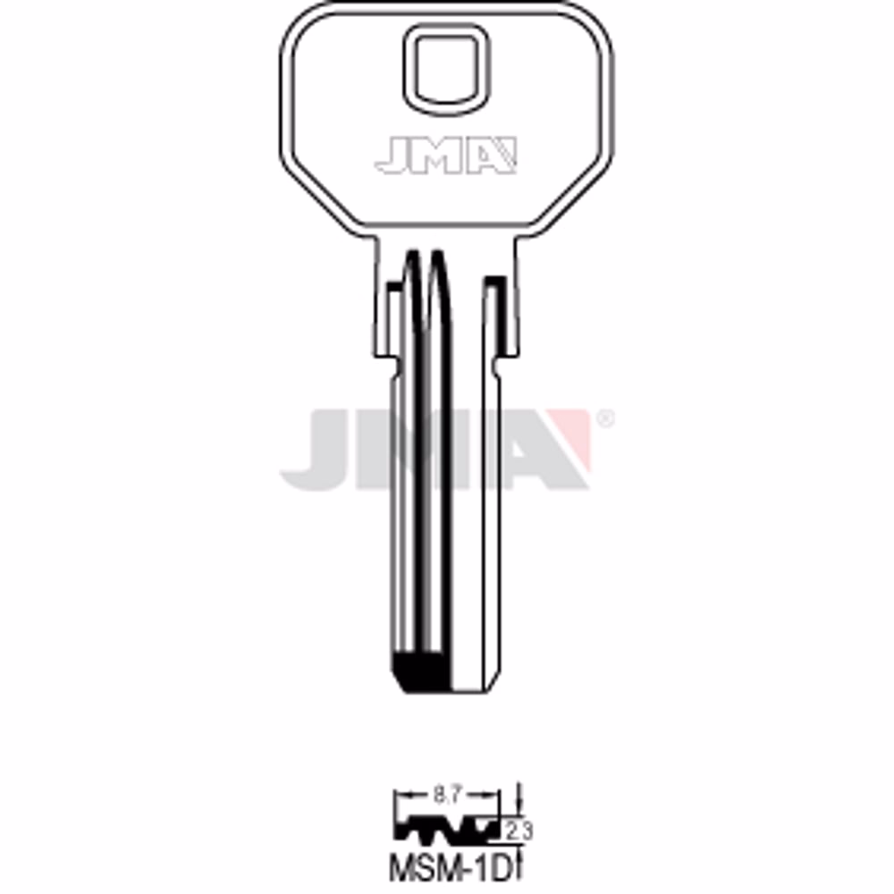 LLAVE JMA LATON SEGURIDAD (MSM-1D)