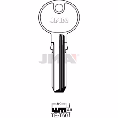 LLAVE JMA LATON SEGURIDAD (TE-T60)
