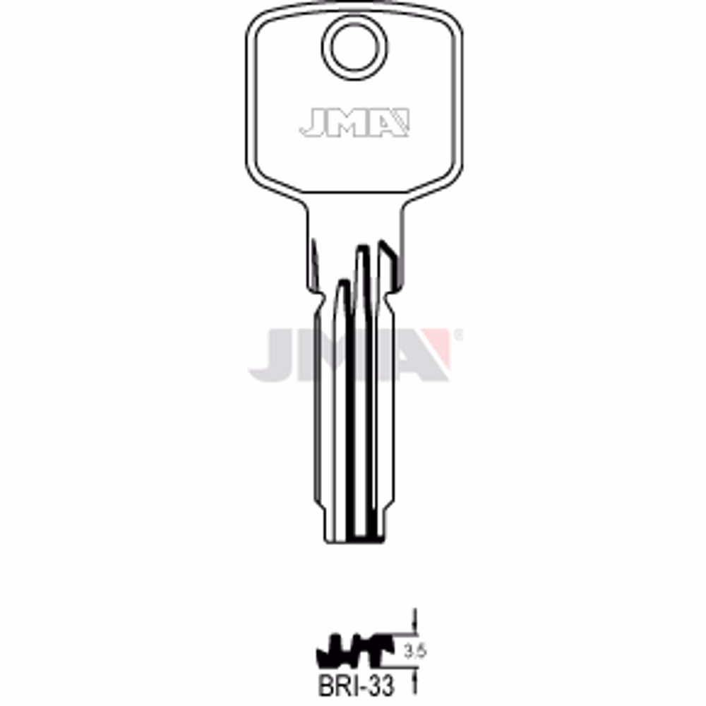 LLAVE JMA LATON SEGURIDAD (BRI-33)