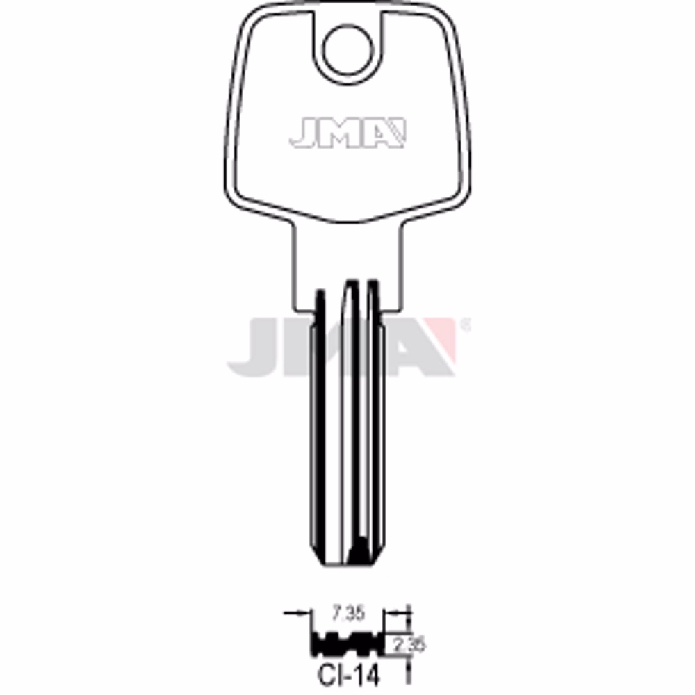 LLAVE JMA LATON SEGURIDAD (CI-14)