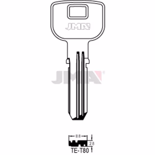 LLAVE JMA ALPACA SEGURIDAD (TE-T80)
