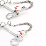 BOCADO COCHE BARCELONA EMBOCADURA ARCO 2 AROS CON CADENILLA INOXIDABLE