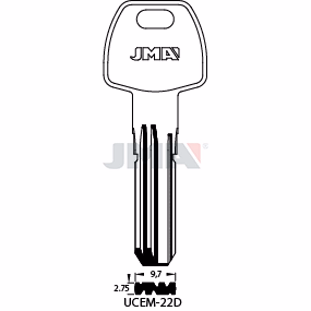 LLAVE JMA LATON SEGURIDAD (UCEM-22D)