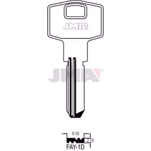 LLAVE JMA LATON SEGURIDAD (FAY-1D)