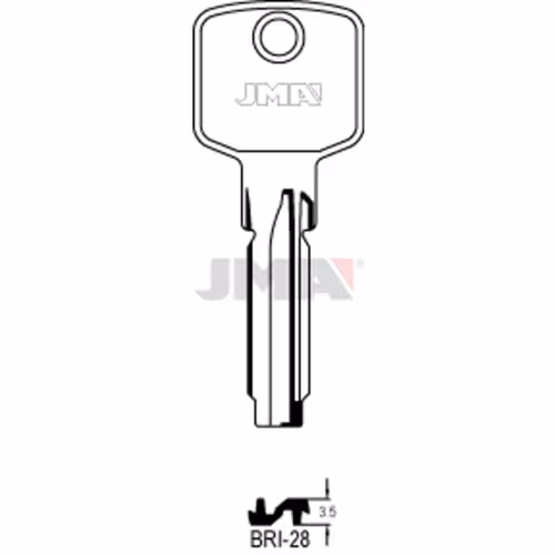 LLAVE JMA LATON SEGURIDAD (BRI-28)
