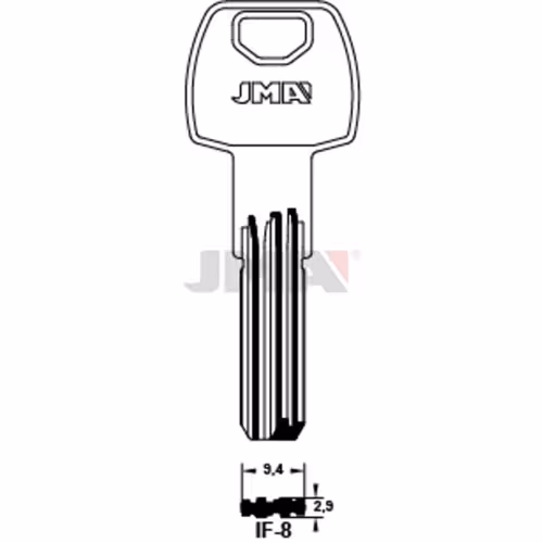 LLAVE JMA LATON SEGURIDAD (IF-8)