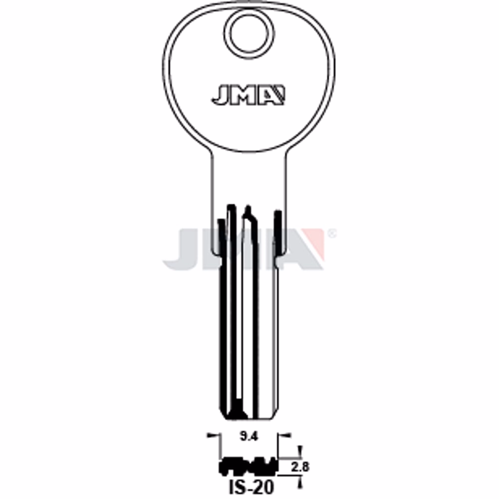 LLAVE JMA LATON SEGURIDAD (IS-20)