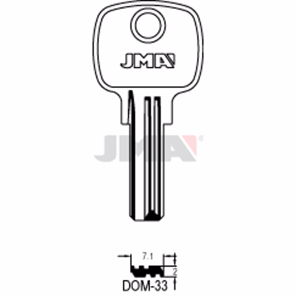 LLAVE JMA LATON SEGURIDAD (DOM-33)