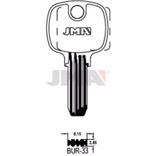 LLAVE JMA LATON SEGURIDAD (BUR-33)
