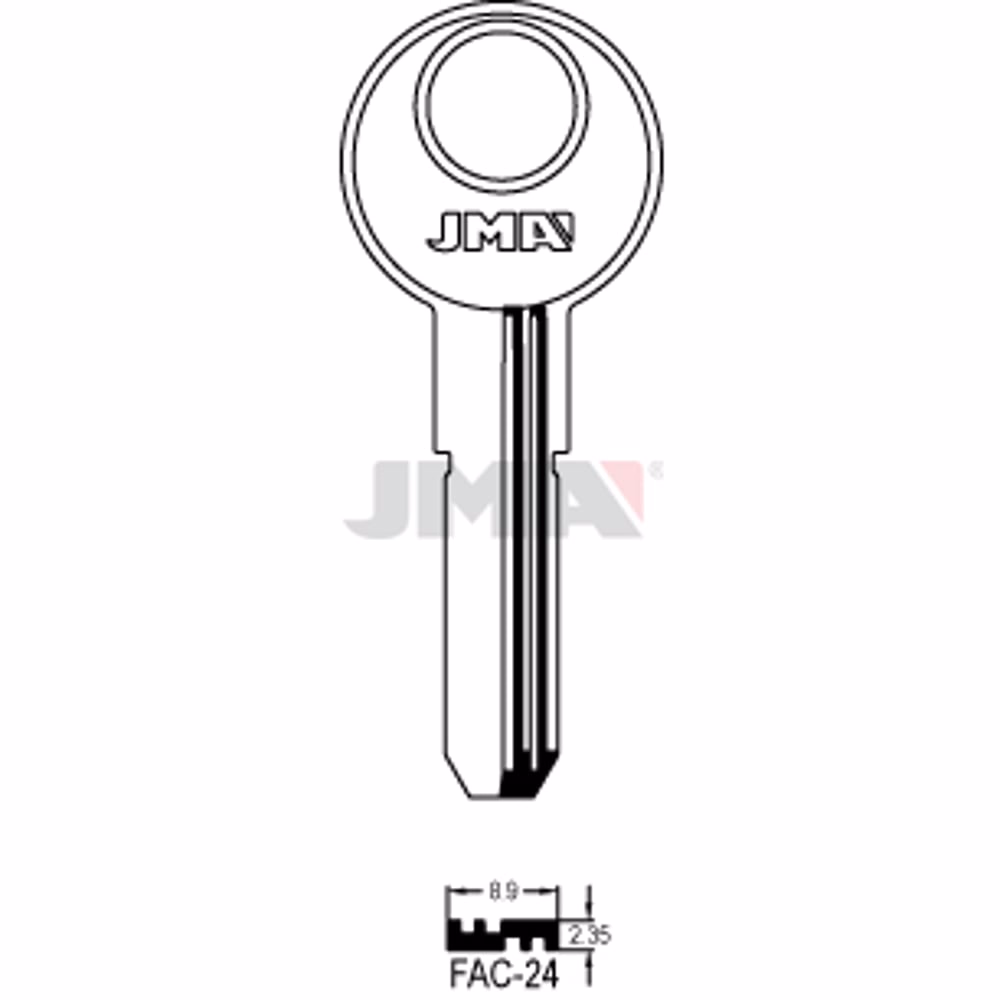 LLAVE JMA LATON SEGURIDAD (FAC-24)