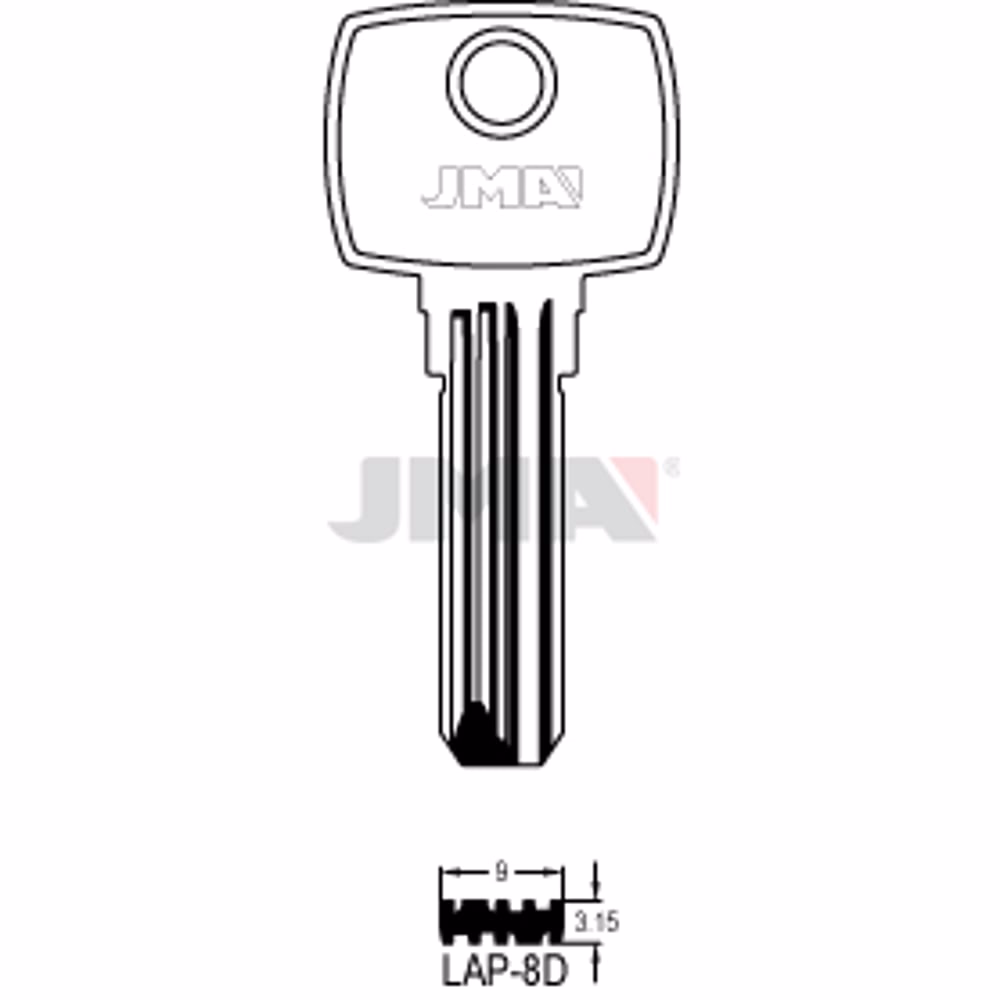 LLAVE JMA ALPACA SEGURIDAD (LAP-8D)