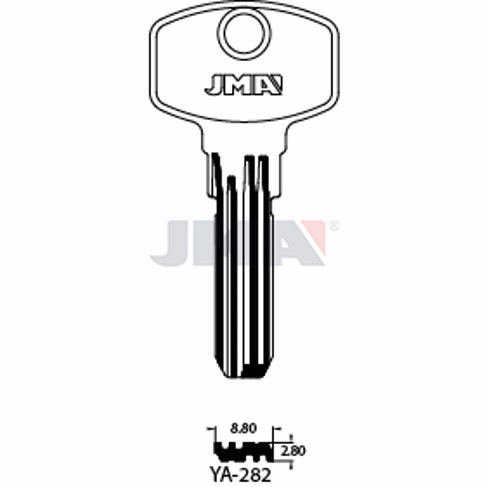 LLAVE JMA LATON SEGURIDAD (YA-282)