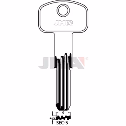 LLAVE JMA LATON SEGURIDAD (SEC-3)