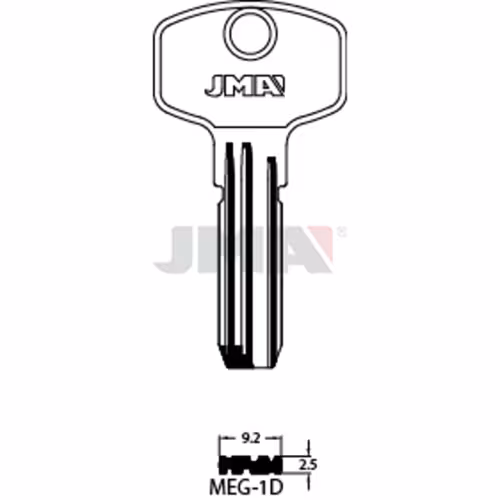 LLAVE JMA LATON SEGURIDAD (MEG-1D)