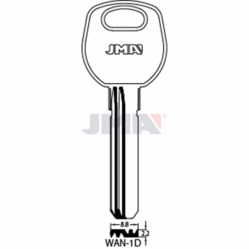 LLAVE JMA LATON SEGURIDAD (WAN-1D)