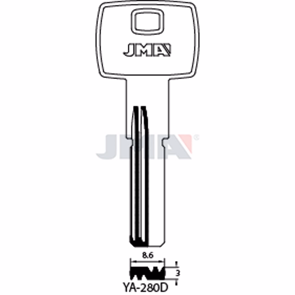 LLAVE JMA LATON SEGURIDAD (YA-280D)