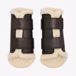 Protector trasero de cuero con borreguillo premium