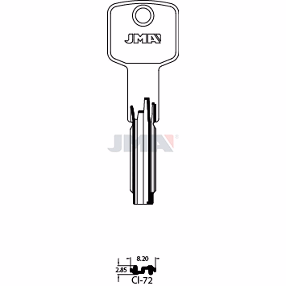 LLAVE JMA LATON SEGURIDAD (CI-72)