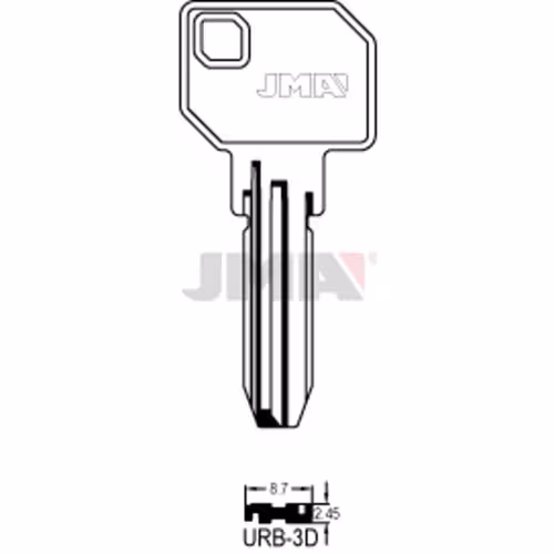 LLAVE JMA LATON SEGURIDAD (URB-3D)
