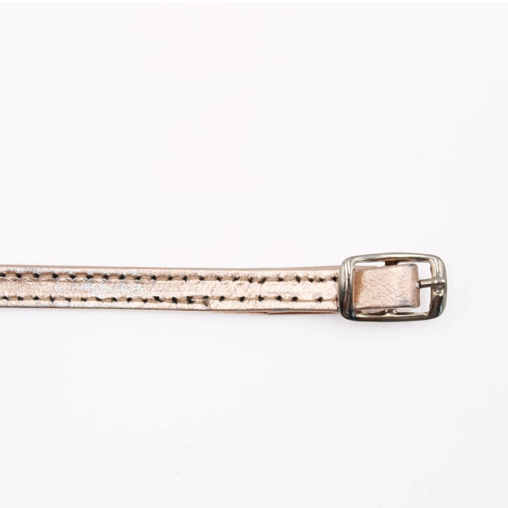 SHOE LEATHER STRAP SILVER BUCKLE (7 mm)