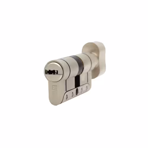High Security Cylinder IRIDIUM M, Single-Clutch, Knob and Cam 15mm 35x35 Nickel