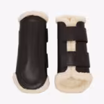 Protector trasero de cuero con borreguillo premium