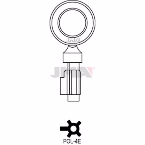 LLAVE JMA LATON SEGURIDAD (POL-4E)