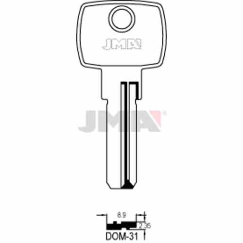 LLAVE JMA LATON SEGURIDAD (DOM-31)