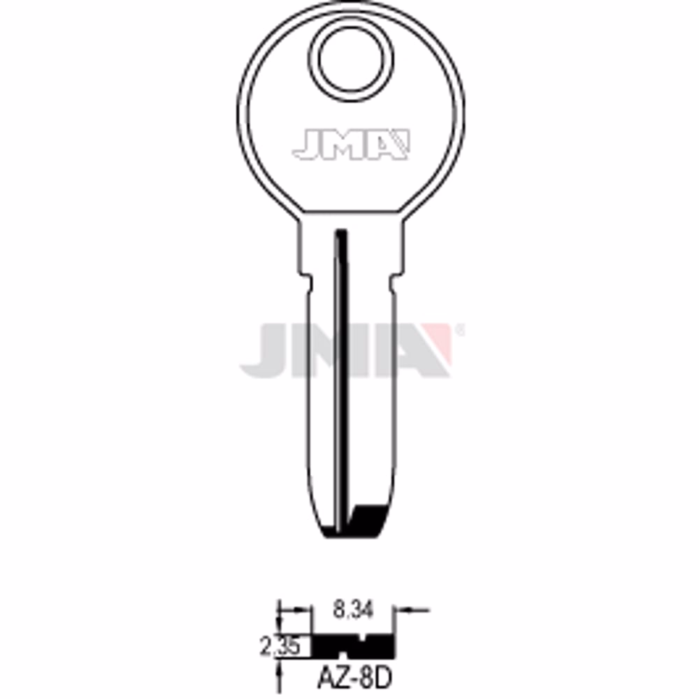 LLAVE JMA ALPACA SEGURIDAD (AZ-8D)