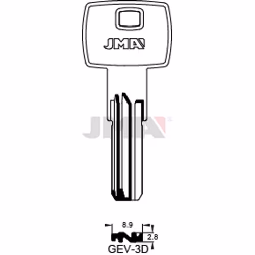 LLAVE JMA LATON SEGURIDAD (GEV-3D)