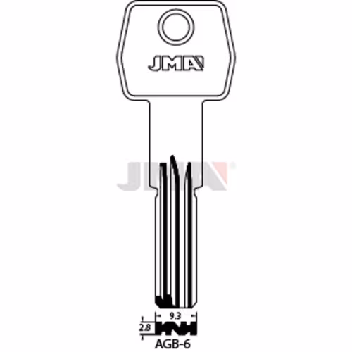 LLAVE JMA LATON SEGURIDAD (AGB-6)