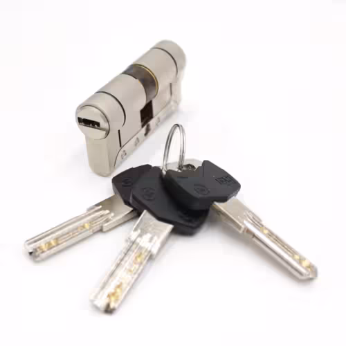 High Security Cylinder IRIDIUM M, Single-Clutch, Cam 15mm 30x30 Nickel