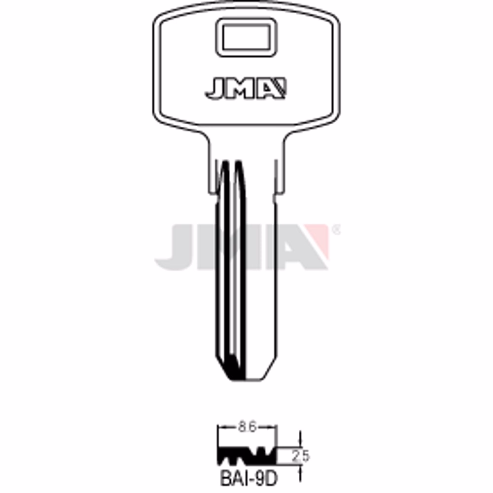 LLAVE JMA LATON SEGURIDAD (BAI-9D)