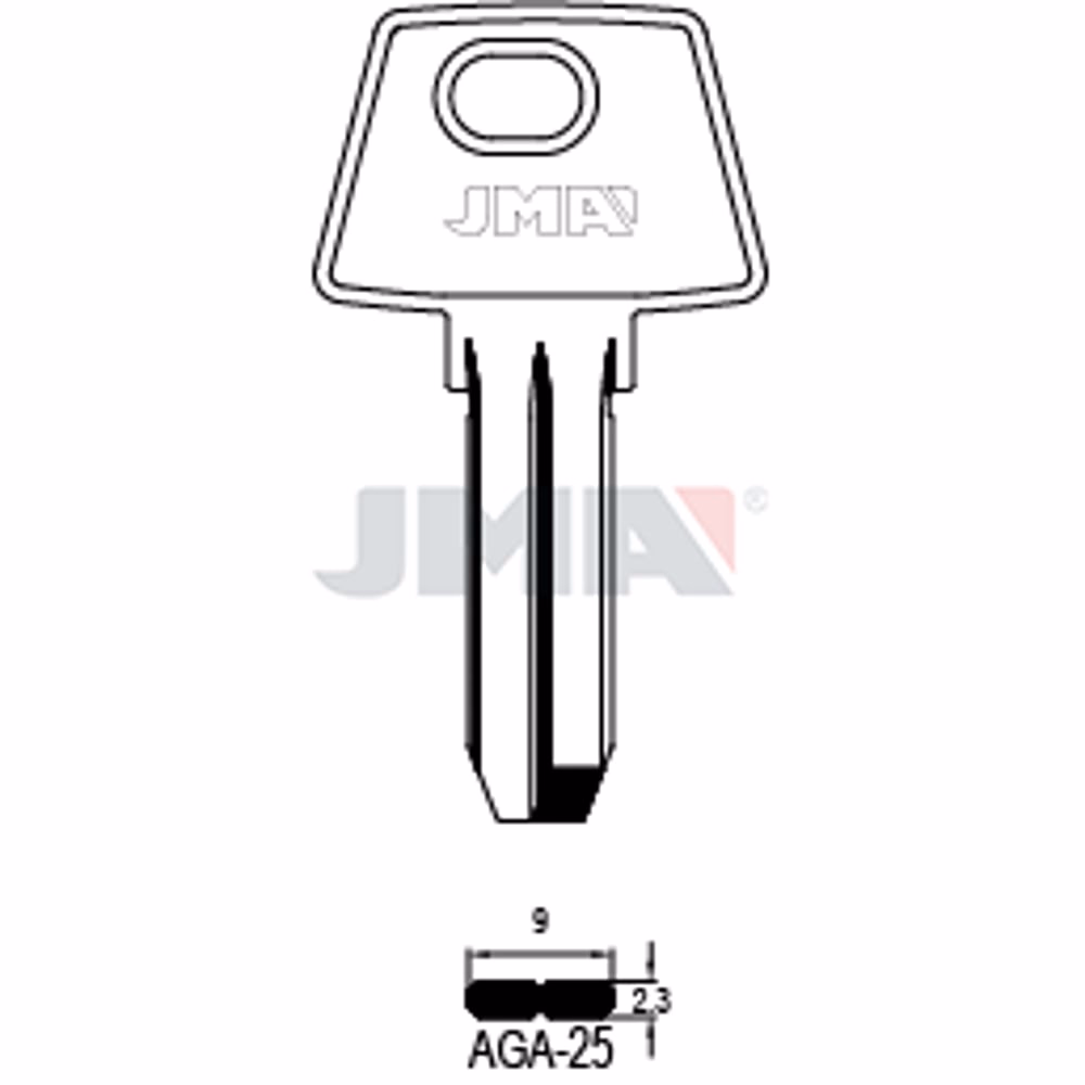 LLAVE JMA LATON SEGURIDAD (AGA-25)