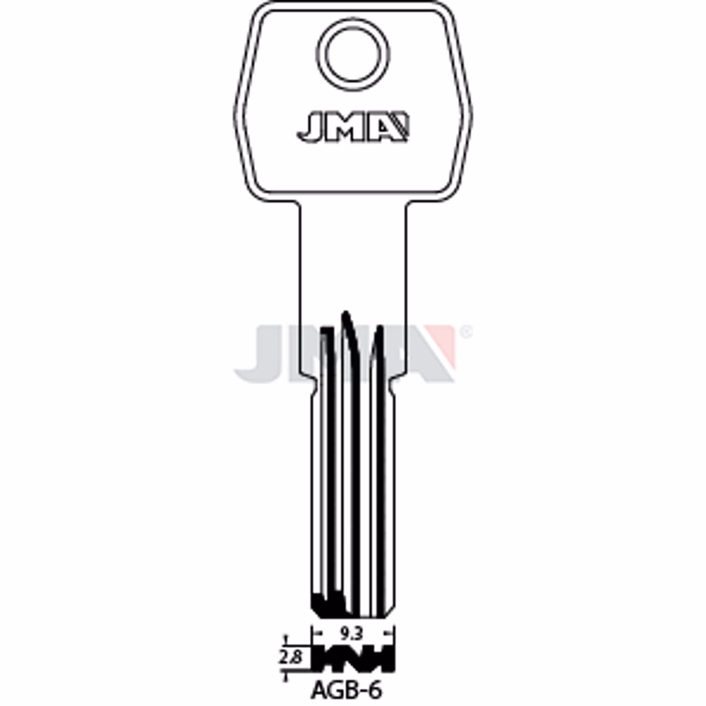 LLAVE JMA LATON SEGURIDAD (AGB-6)