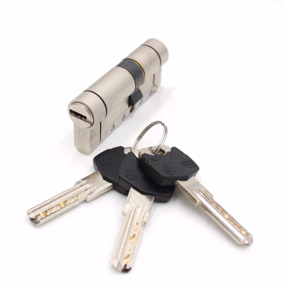 High Security Cylinder IRIDIUM M, SIngle-Clutch, Cam 15 30x40 Nickel